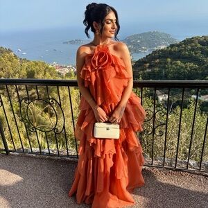 AJE pandorea layered maxi dress